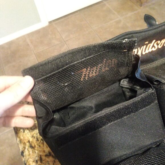 Harley Davidson 8 Compartment Roll Up Bag Travel Pack Bag Luggage Canvas Pockets - Picture 5 of 9